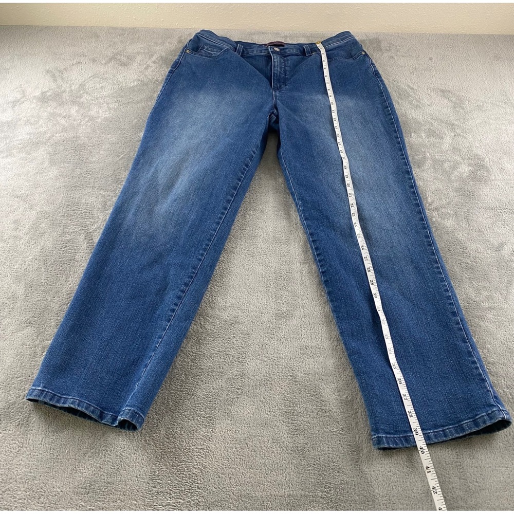 Gloria Vanderbilt Amanda Jeans Womens 16S Blue High Rise Tapered Straight Leg - Picture 7 of 15